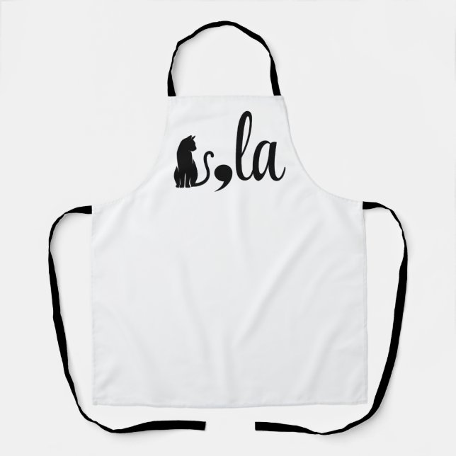 Comma La Kamala Harris - cat mum for Kamala  Apron (Front)