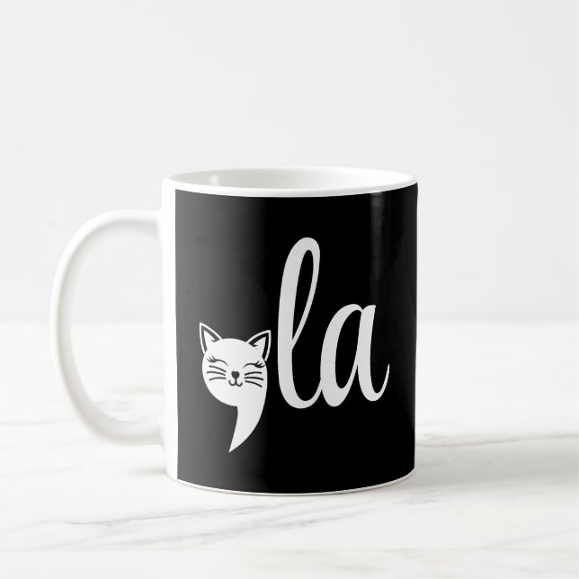 Comma La Kamala Harris - cat mum for Kamala  Coffee Mug (Left)