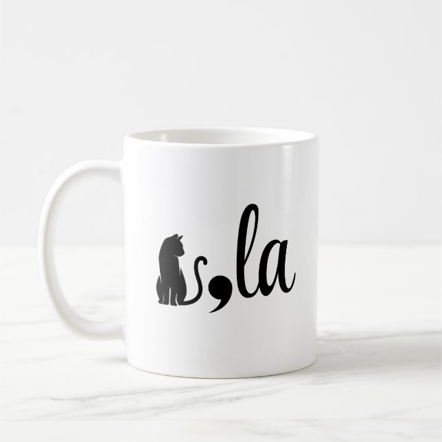Comma La Kamala Harris - cat mum for Kamala  Coffee Mug (Left)