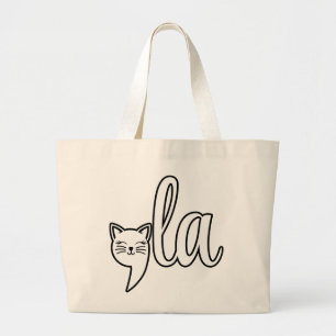 Comma La Kamala Harris - cat mum for Kamala Large Tote Bag