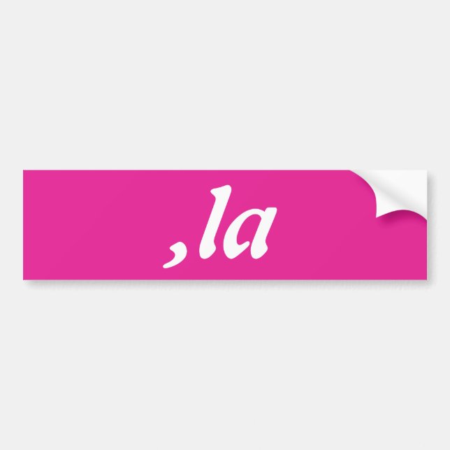 Comma La Kamala Harris - customised text design  Bumper Sticker (Front)