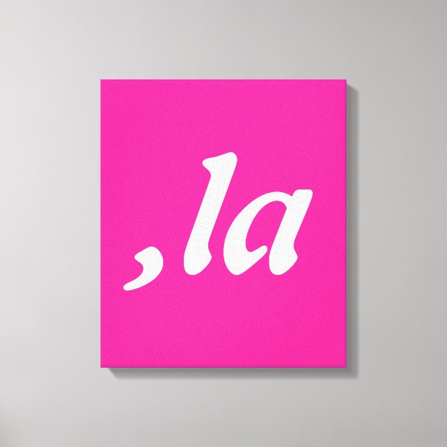 Comma La Kamala Harris - customised text design  Canvas Print (Front)