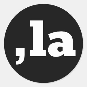 Comma La Kamala Harris - customised text design Classic Round Sticker