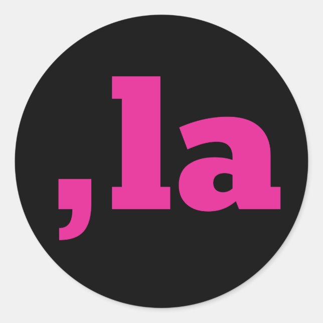 Comma La Kamala Harris - customised text design  Classic Round Sticker (Front)