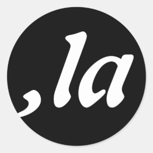 Comma La Kamala Harris - customised text design  Classic Round Sticker