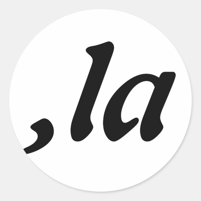 Comma La Kamala Harris - customised text design  Classic Round Sticker (Front)