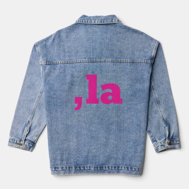 Comma La Kamala Harris - customised text design  Denim Jacket (Back)
