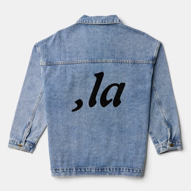 Comma La Kamala Harris - customised text design  Denim Jacket (Back)