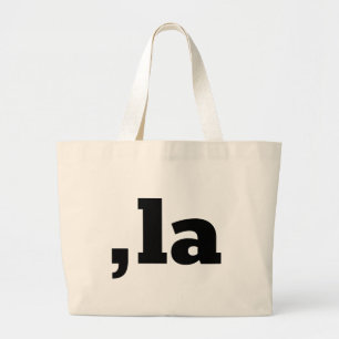 Comma La Kamala Harris - customised text design  Large Tote Bag
