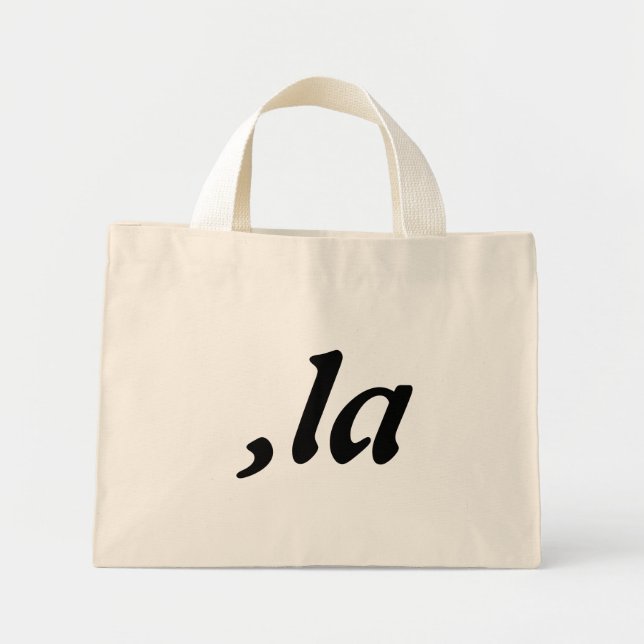 Comma La Kamala Harris - customised text design  Mini Tote Bag (Front)
