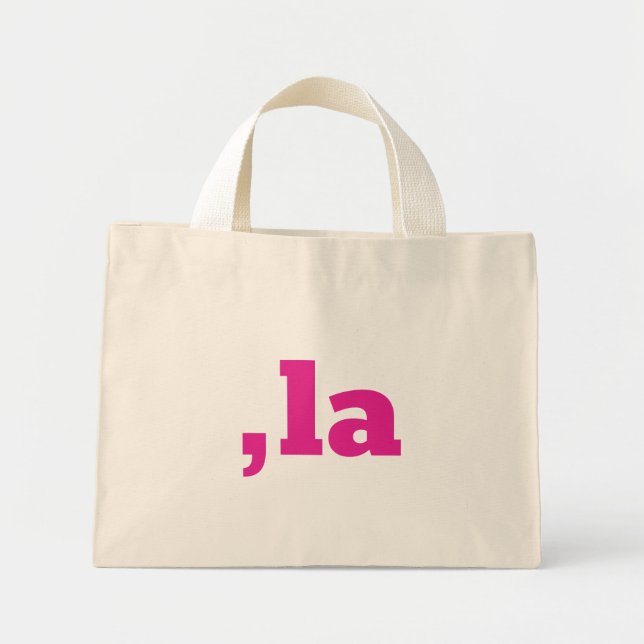 Comma La Kamala Harris - customised text design  Mini Tote Bag (Front)