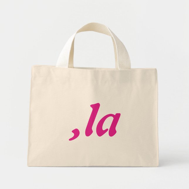 Comma La Kamala Harris - customised text design  Mini Tote Bag (Front)