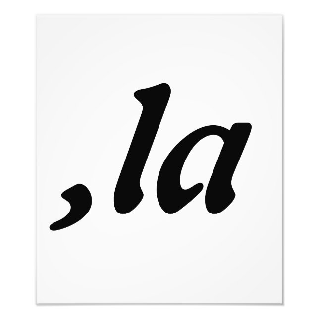 Comma La Kamala Harris - customised text design  Photo Print (Front)