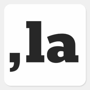 Comma La Kamala Harris - customised text design  Square Sticker