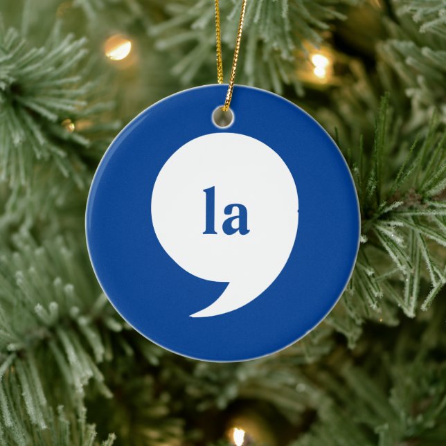 comma-la / Kamala Harris for President 2024 Ceramic Tree Decoration (Tree)