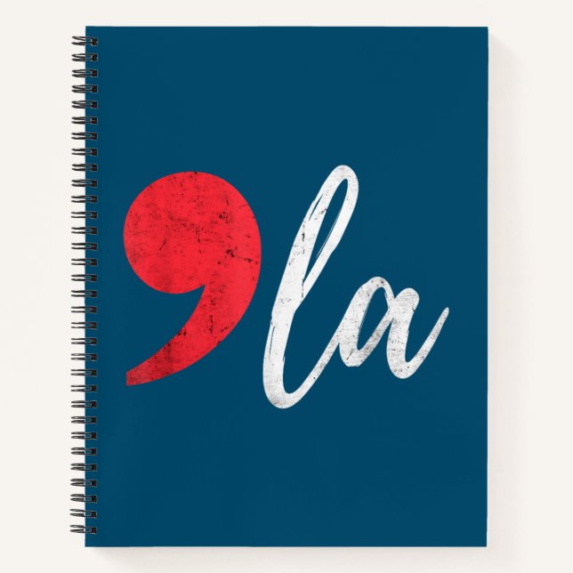 Comma La Kamala Harris For President 2024 Election Notebook (Front)