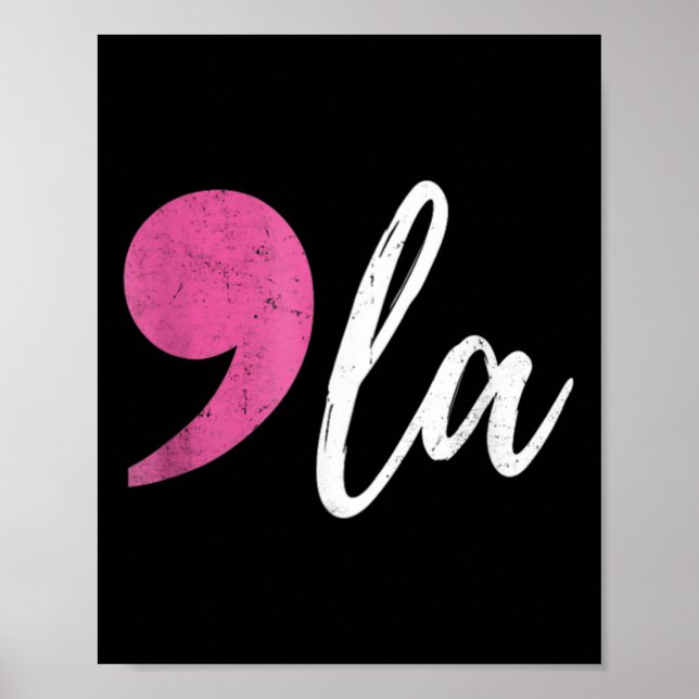 Comma La Kamala Harris For President 2024 Election Poster (Front)