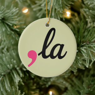 Comma La Kamala Harris President 2024 Stop Project Ceramic Tree Decoration