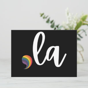 Comma La Kamala Harris Pride Rainbow LGBQ Gay Invitation