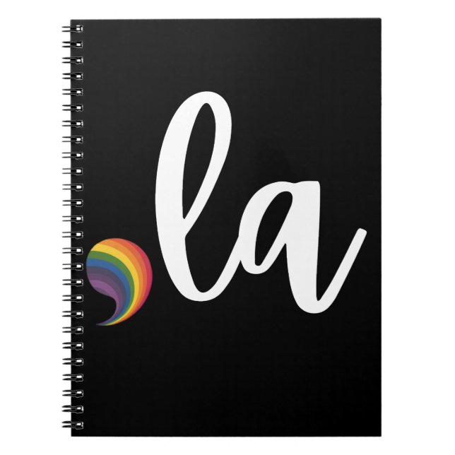 Comma La Kamala Harris Pride Rainbow LGBQ Gay Notebook (Front)