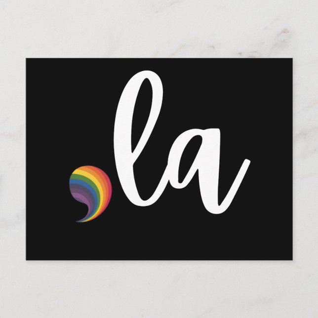 Comma La Kamala Harris Pride Rainbow LGBQ Gay Postcard (Front)