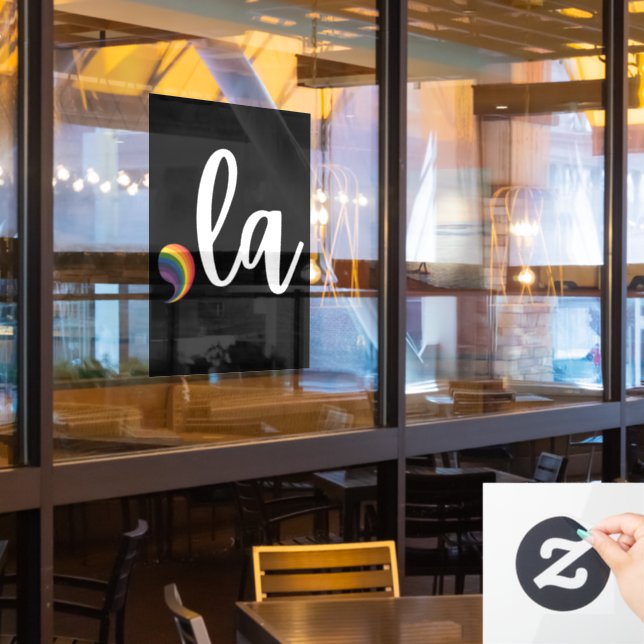 Comma La Kamala Harris Pride Rainbow LGBQ Gay Window Cling (Restaurant Window)