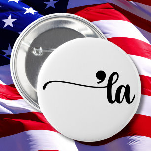Comma La Kamala Harris Punctuation La Election 6 Cm Round Badge
