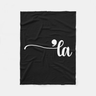 Comma La Kamala Harris Punctuation La Election Vot Fleece Blanket
