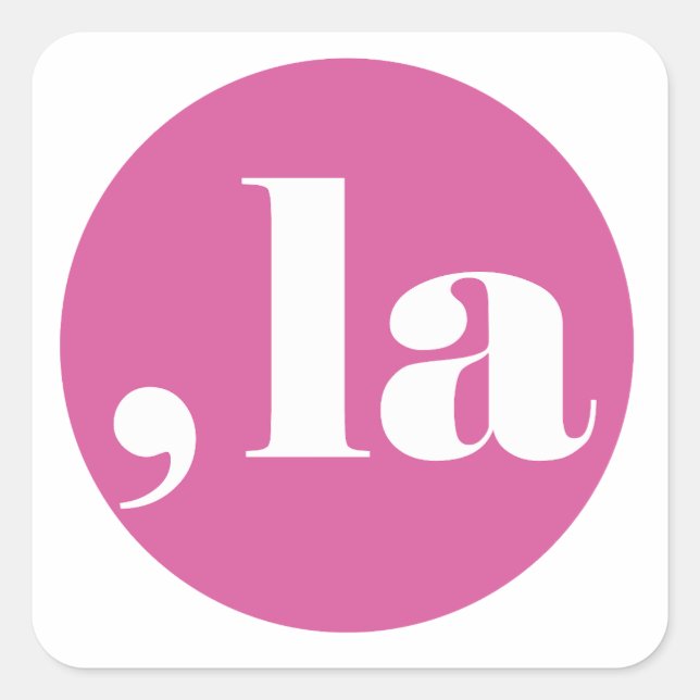 Comma la, Kamala Harris. Square Sticker (Front)