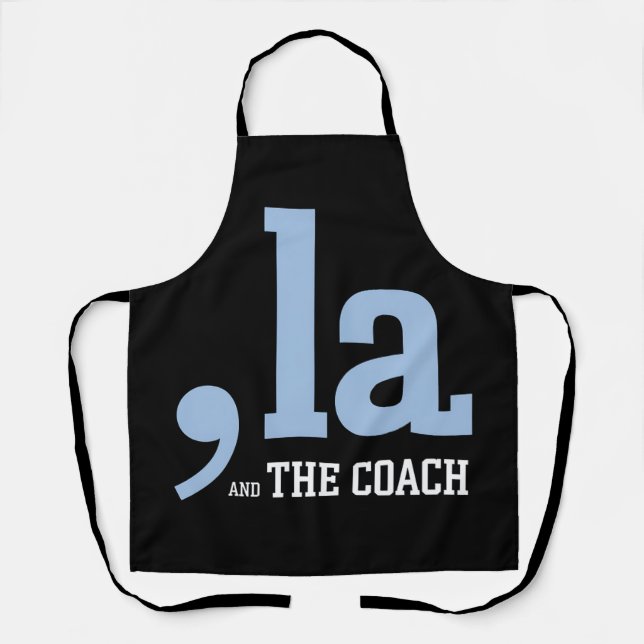 Comma La Kamala Harris Tim Walz Coach 2024  Apron (Front)