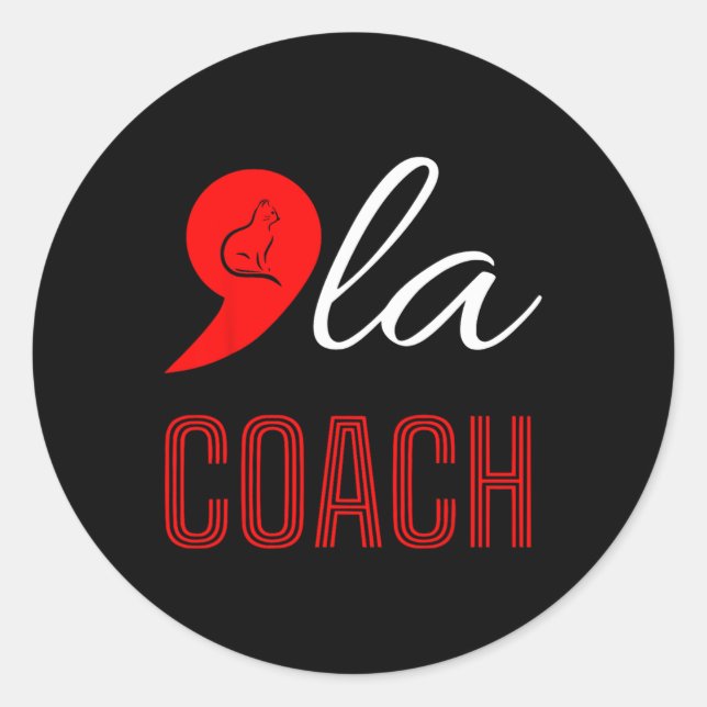 Comma La Kamala Harris Tim Walz Coach 2024 La Comm Classic Round Sticker (Front)