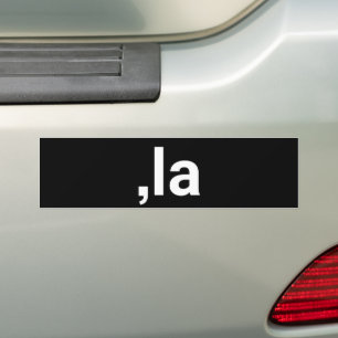 Comma La kamala pronunciation funny white black Bumper Sticker