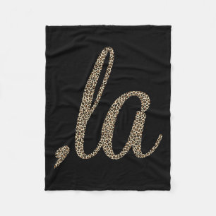 Comma La Leopard Print Funny Fleece Blanket