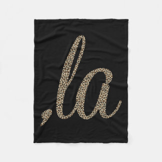 Comma La Leopard Print Funny Fleece Blanket