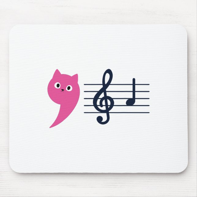 Comma La Music Notes Kamala Harris Music Teacher E Mouse Mat (Front)