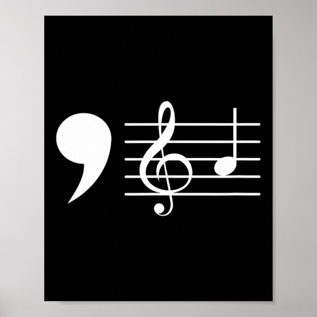 Comma La Music Notes Kamala Harris Music Teacher E Poster (Front)