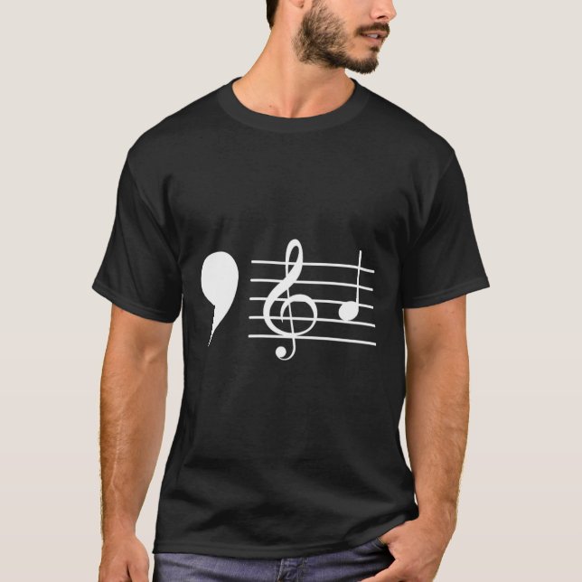 Comma La Music Notes Kamala Harris Music Teacher E T-Shirt (Front)