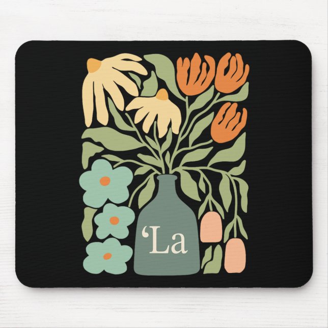 Comma La Subtle Boho Flowers Kamala Harris Madam P Mouse Mat (Front)