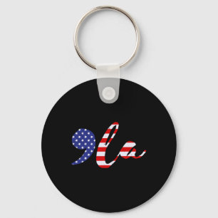 Comma La Usa Flag Kamala Harris For President 2024 Key Ring