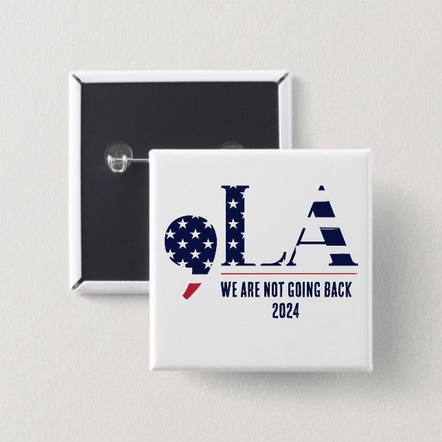 Comma La We Are Not Going Back 2024 15 Cm Square Badge (Front & Back)