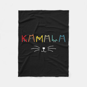 Commala Cat Lettering Positive Funny Cat Letters Fleece Blanket