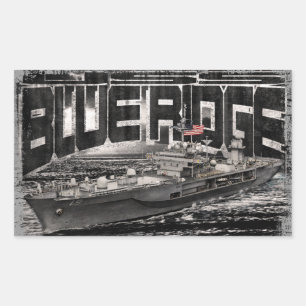 Command ship Blue Ridge Rectangle Stickers Sticker