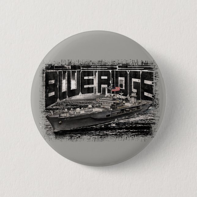 Command ship Blue Ridge Round Button Button (Front)