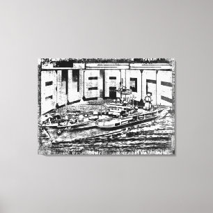 Command ship Blue Ridge Stretched Canvas Print