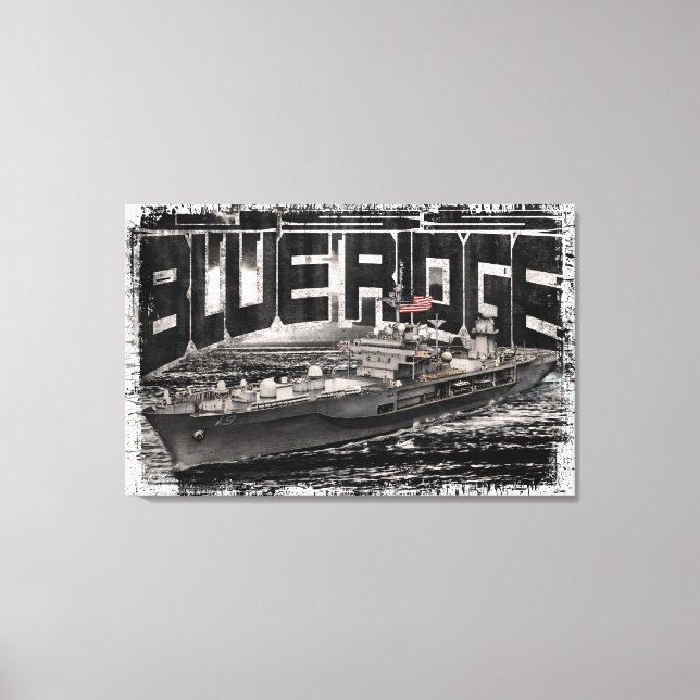 Command ship Blue Ridge Stretched Canvas Print (Front)