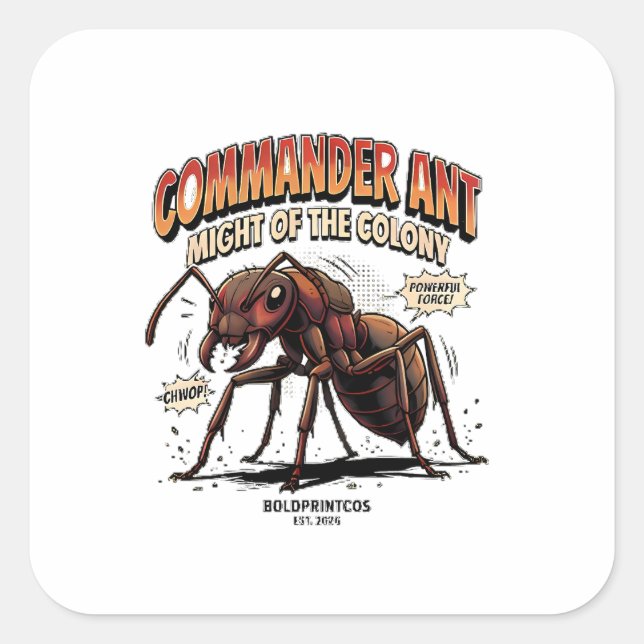 Commander Ant  Square Sticker (Front)