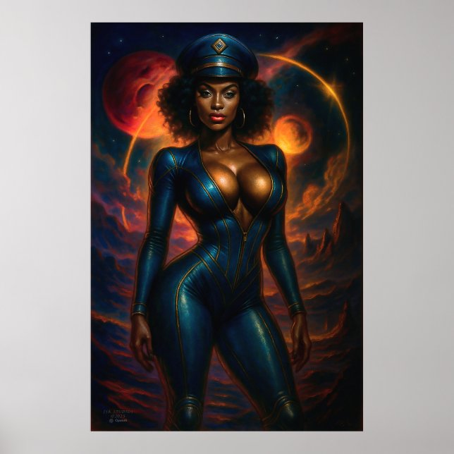 Commander Gail Kween | Sci-Fi Glamour 2025 Poster (Front)