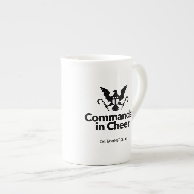 “Commander in Cheer” bone china mug (Front Right)