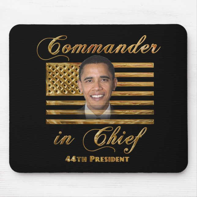 Commander in Chief, Barack Obama Mouse Mat (Front)