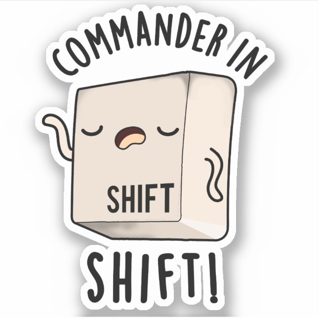 Commander In Shirt Funny Keyboard Pun  (Front)
